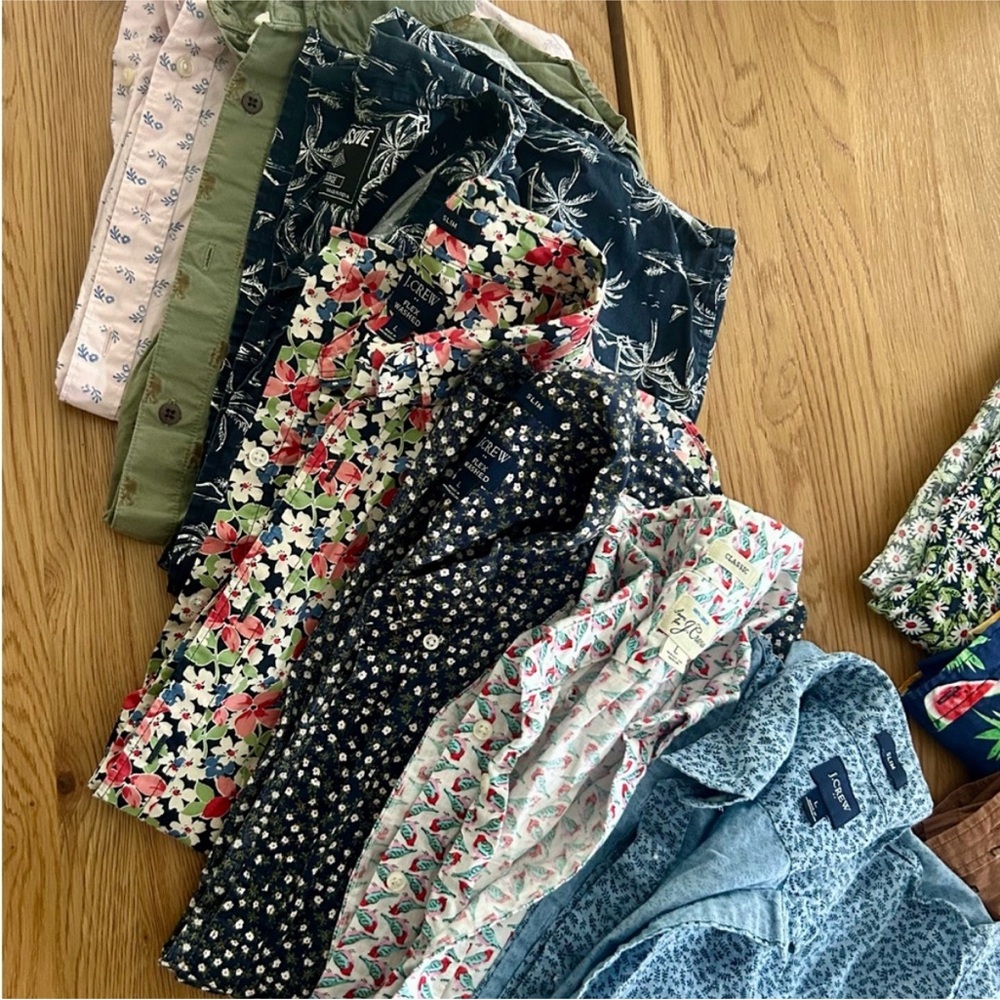 J. Crew Men's Casual Button Down Shirts - Multi-Color Collection